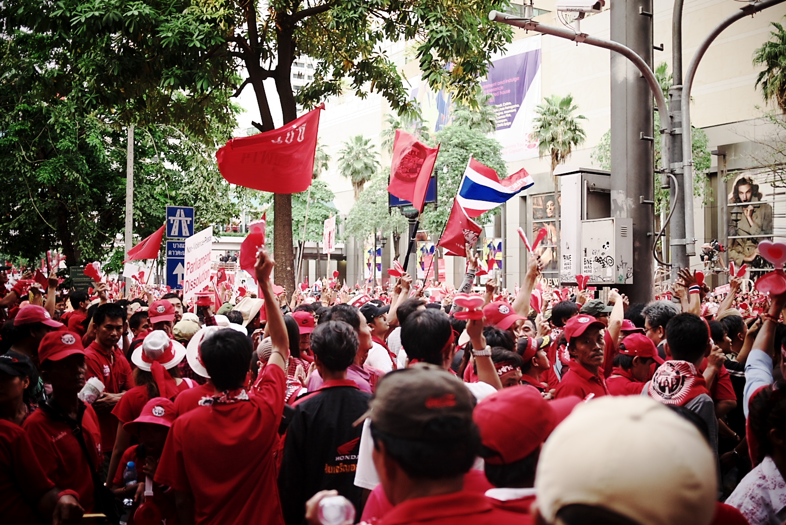 Red shirt protests in Bangkok