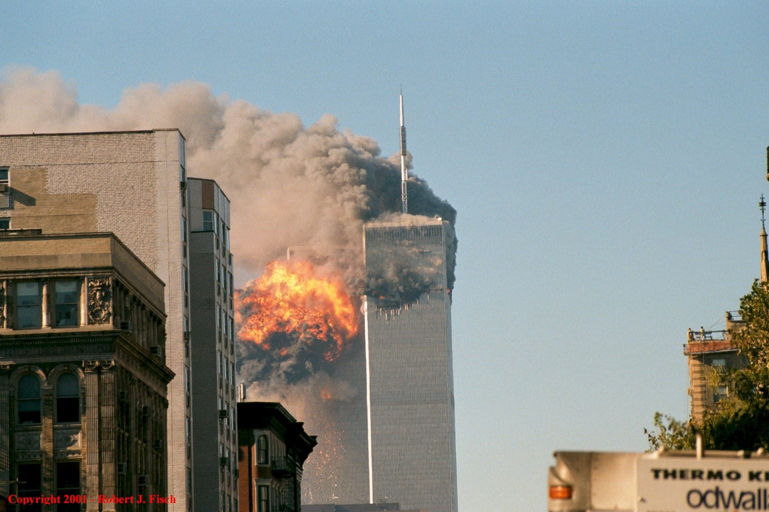 World Trade Center's South tower explosion - 2001